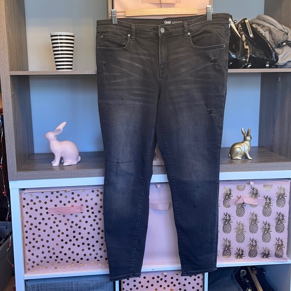 GAP Denim - GAP Washed Black/Gray Denim Skinny Jeans